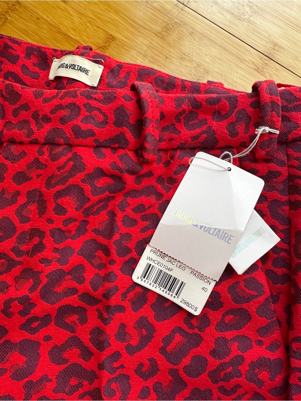 ZADIG & VOLTAIRE Mid-rise Slim Pants Passion Red - Picture 5 of 9